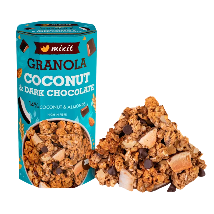 Mixit Granola z pece Kokos a hořká čokoláda 380 g